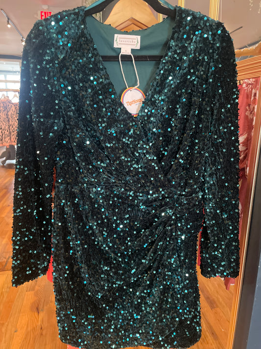 Tbg green glitter dress